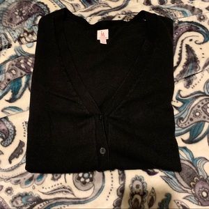 Classic black v-neck cardigan